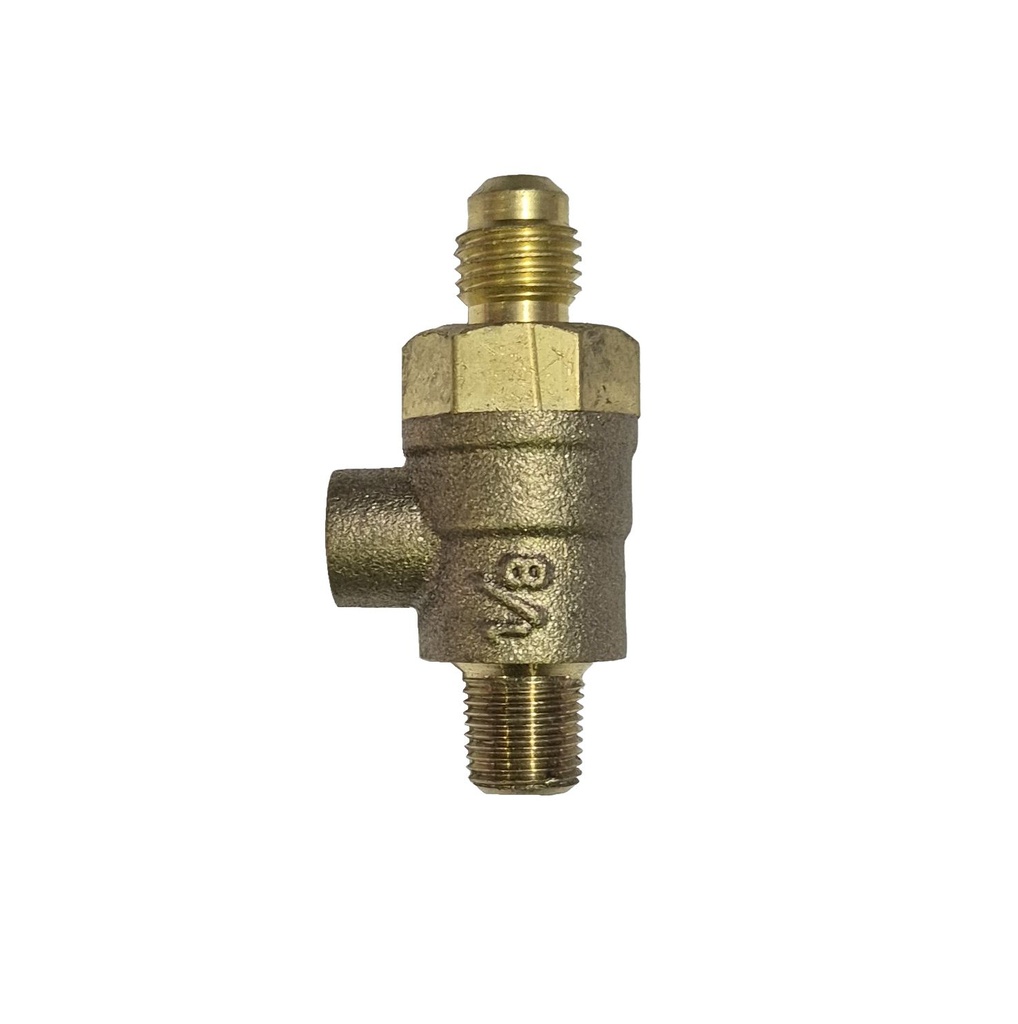 [TTAP14-14] Test Cock 1/4" BSP x 1/4" Brass FLARE